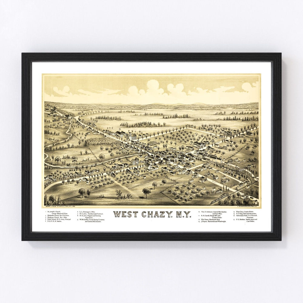 West Chazy Vintage Map 1899