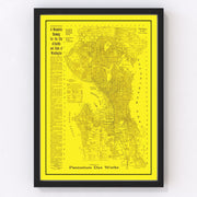 Seattle Vintage Map 1912