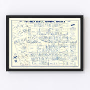 Seattle Vintage Map 1930