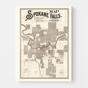 map of Spokane Falls