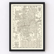 Spokane Vintage Map 1920