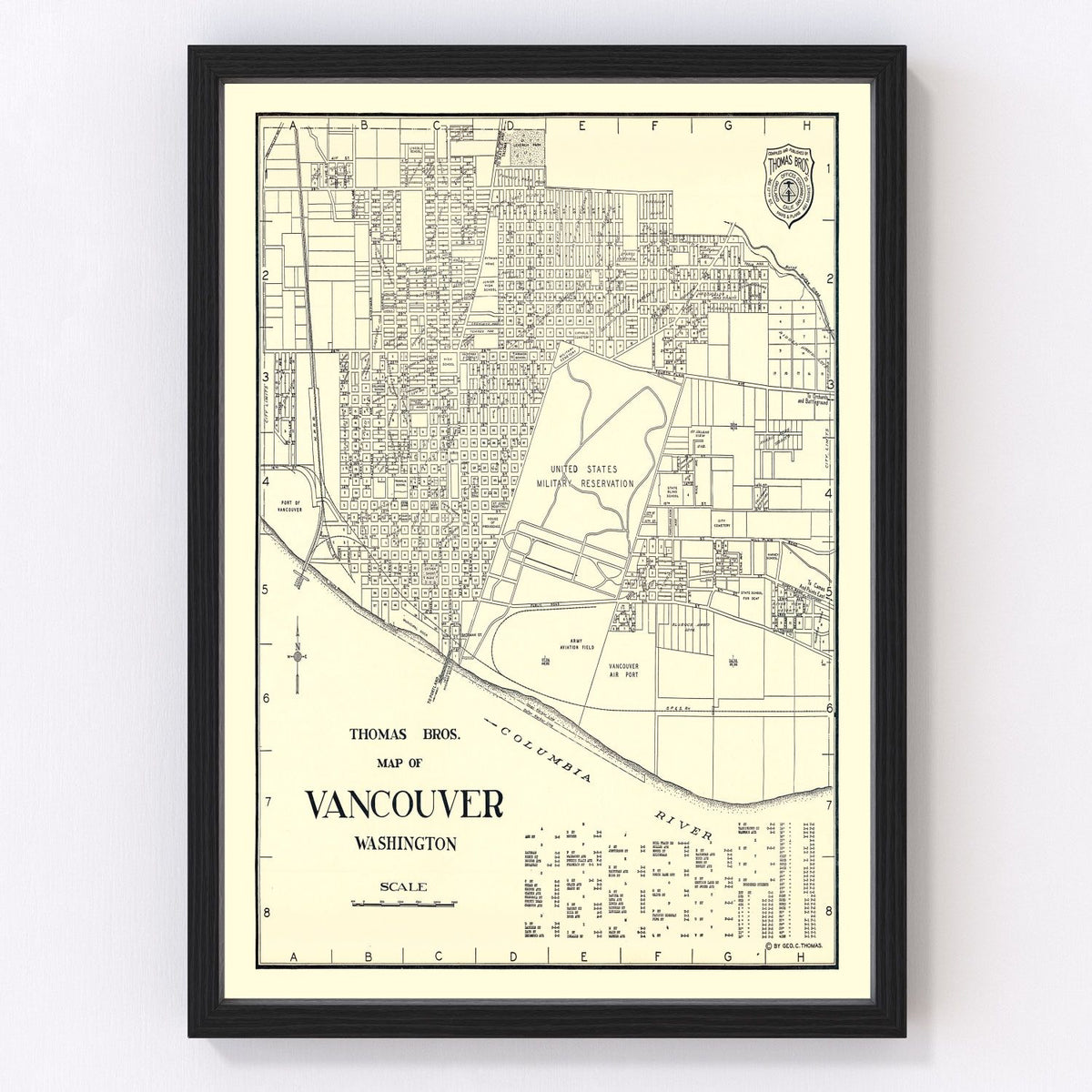 Vancouver Vintage Map 1920