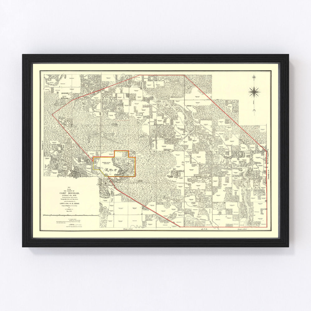 Volk Field Air Base Vintage Map 1902