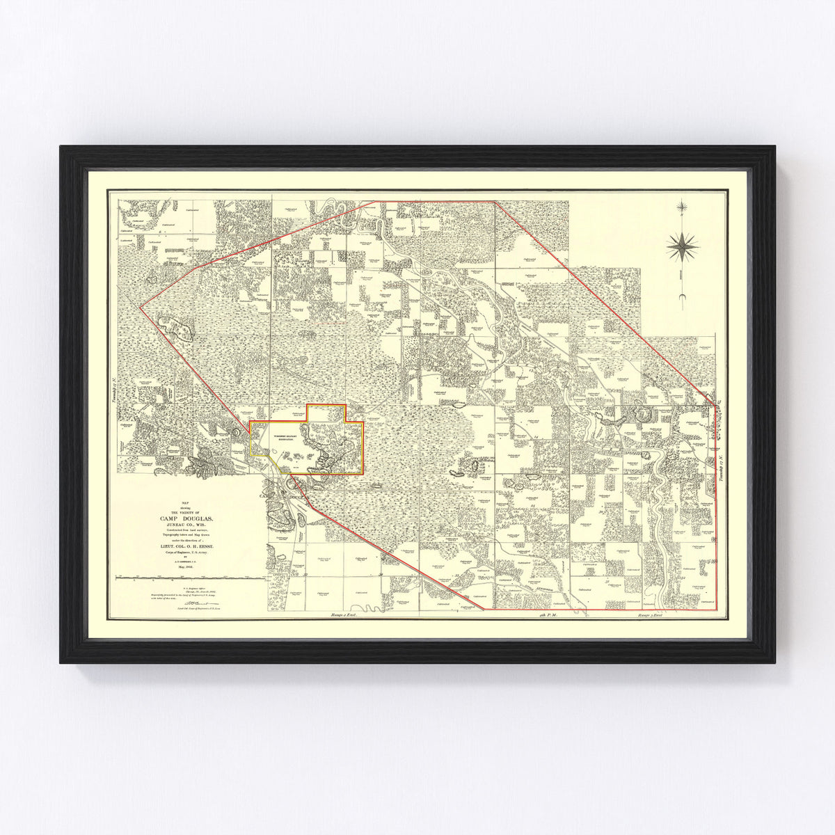 Volk Field Air Base Vintage Map 1902