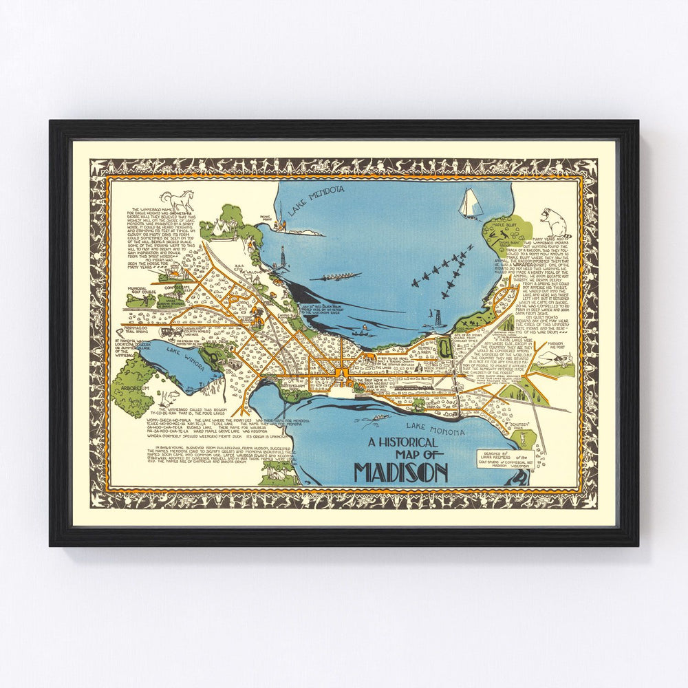 Madison Vintage Map 1924