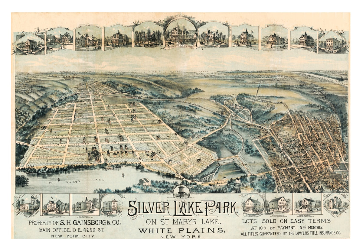 Preview of Vintage Map of White Plains, New York 1880