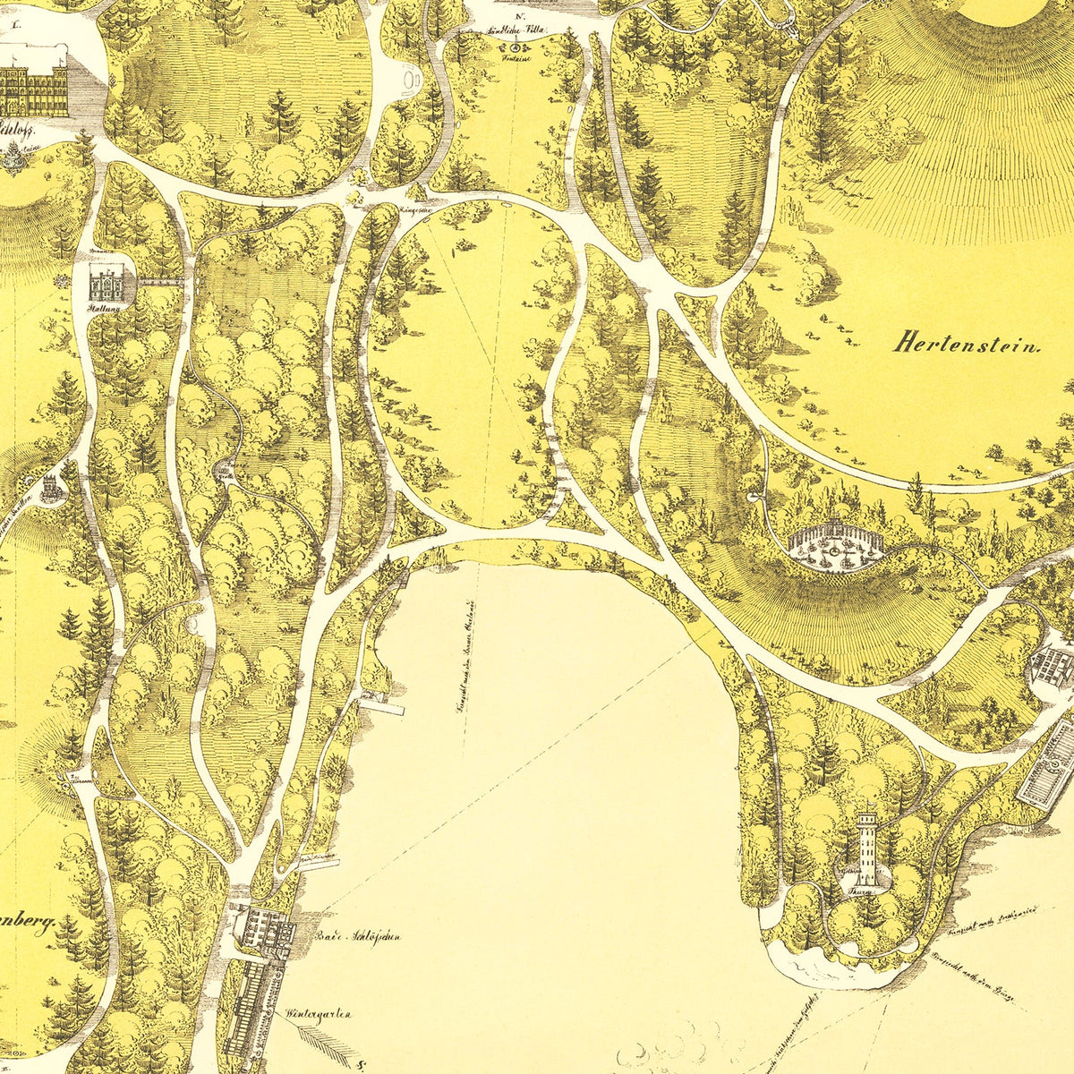 Restored historic details from the 1866 body of water map of County