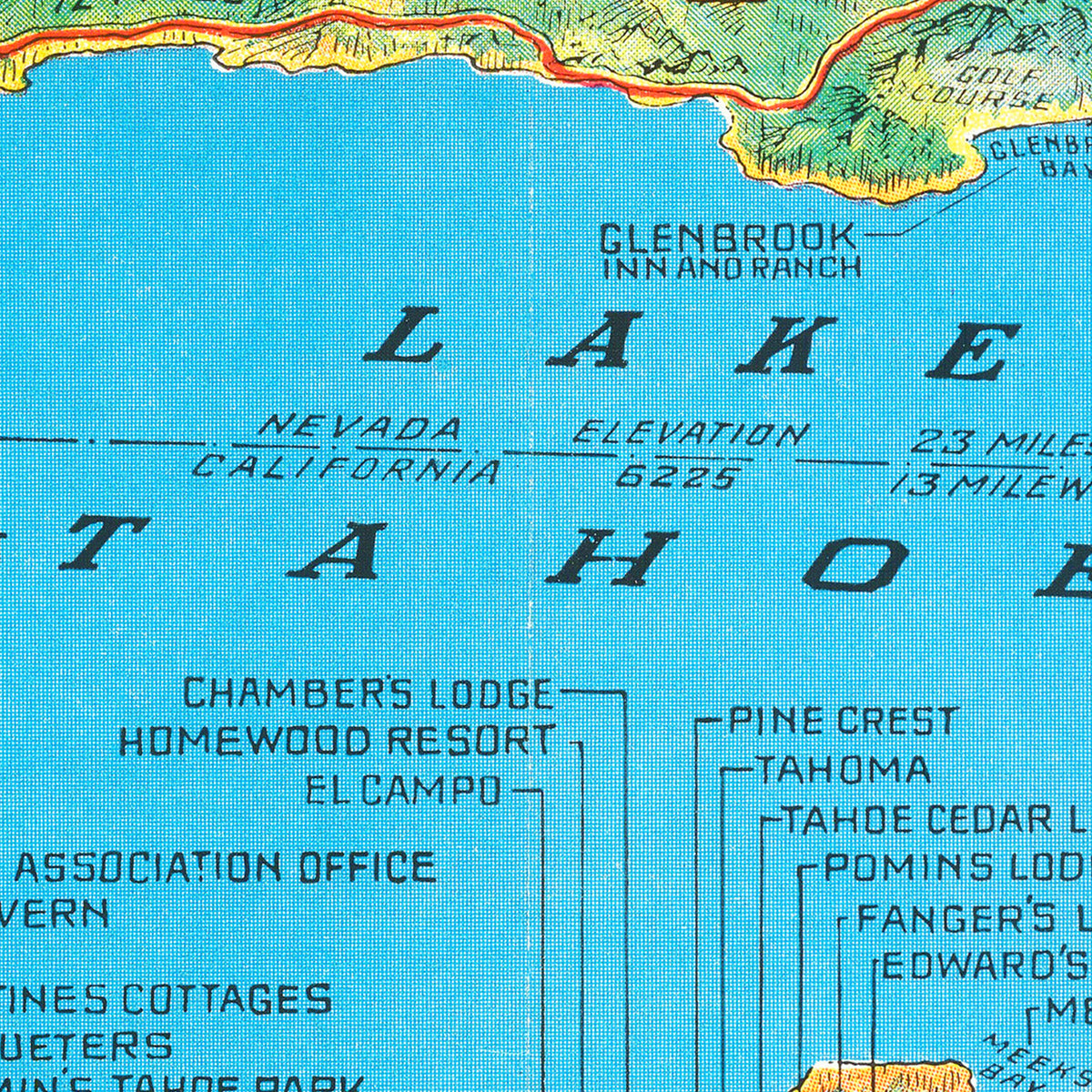 Restored historic details from the 1935 body of water map of County, California