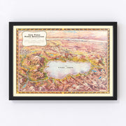 Lake Tahoe Vintage Map 1945