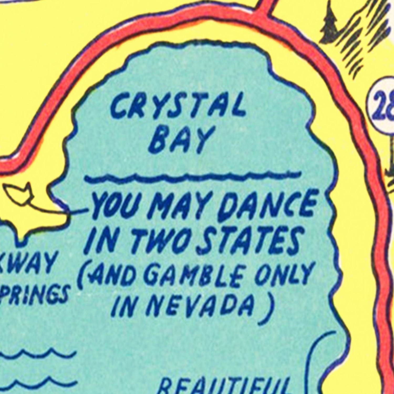 Restored historic details from the 1947 body of water map of County, California
