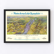 Lake Champlain Vintage Map 1932
