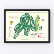Spyglass Hill Golf Course Vintage Map 1974