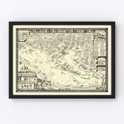 Toluca Lake Lakeside Golf Course Vintage Map 1936