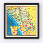 Sonoma County Vintage Map 1945