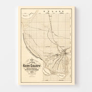 map of Kern County