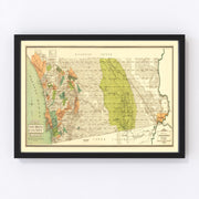 San Diego County Vintage Map 1900