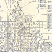 Vintage Map of Long Beach, CA Business Section 1938