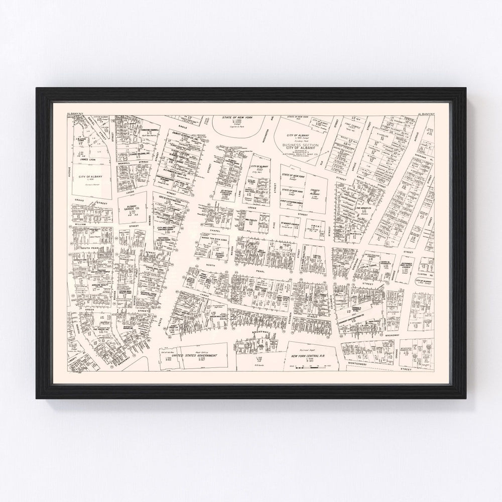 Albany Vintage Map 1947