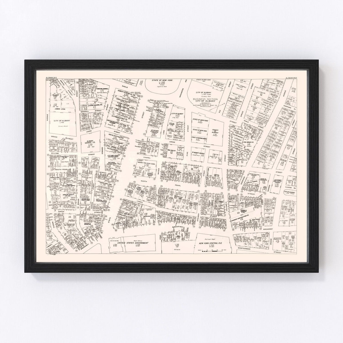 Albany Vintage Map 1947