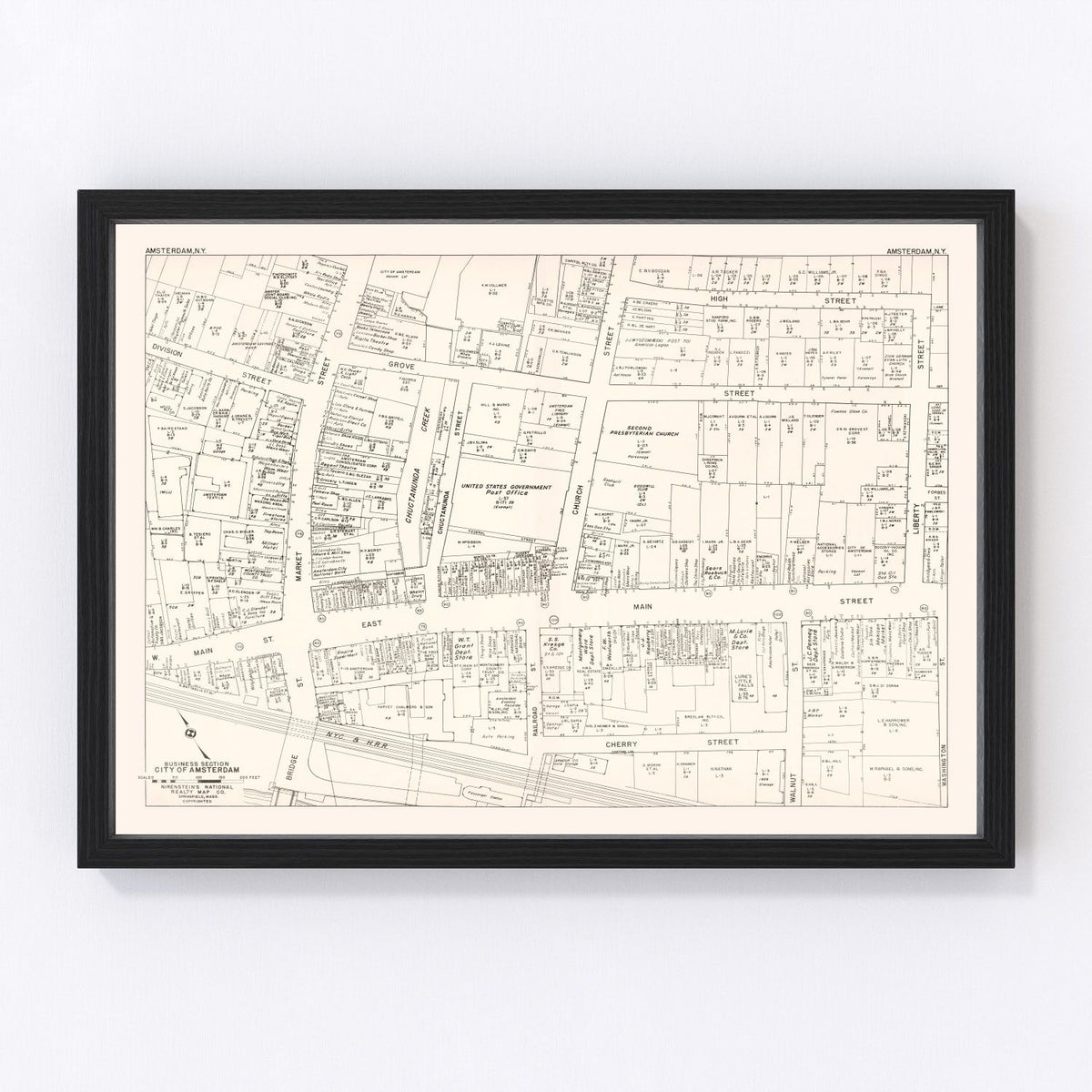 Amsterdam Vintage Map 1947
