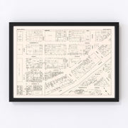 Asbury Park Vintage Map 1947