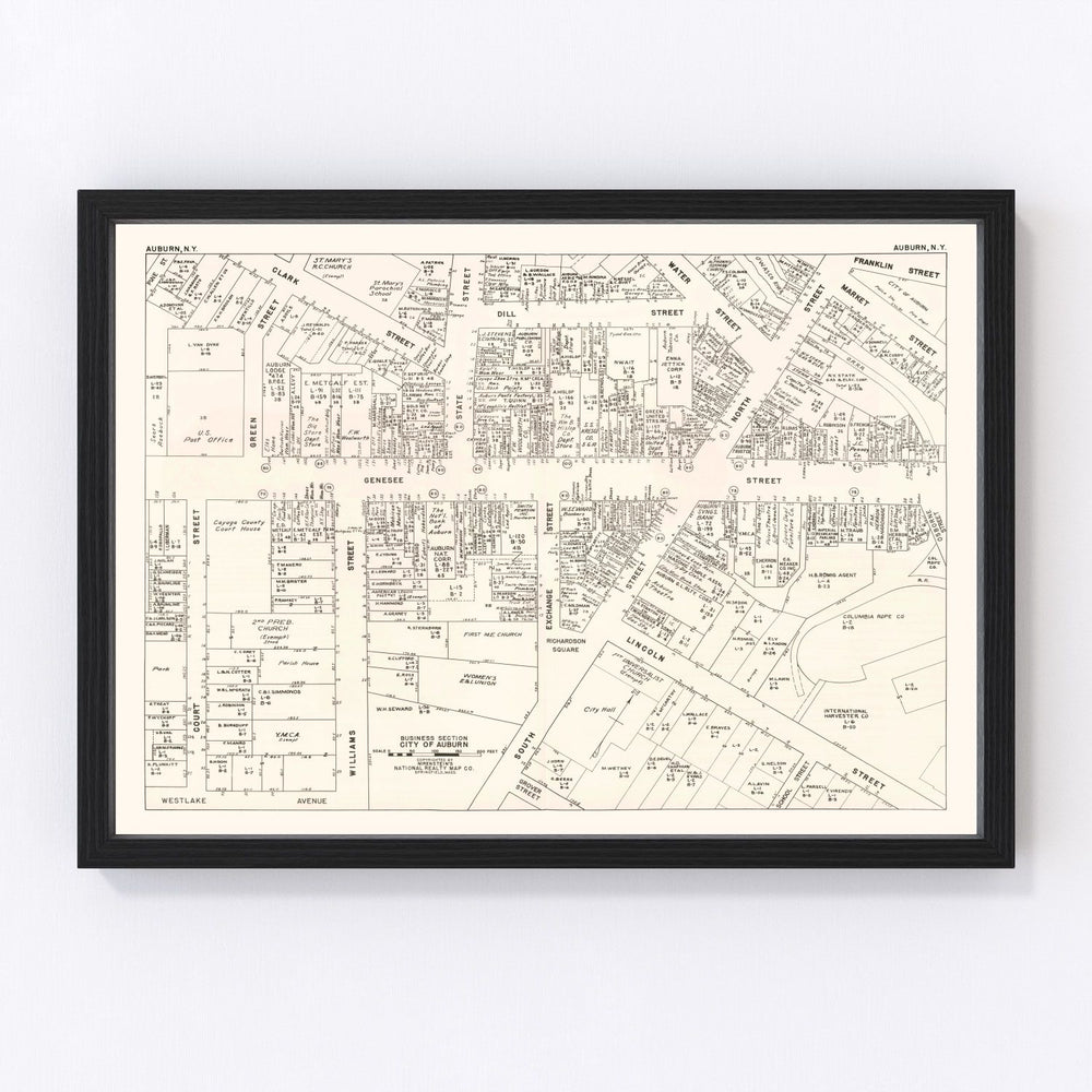 Auburn Vintage Map 1947
