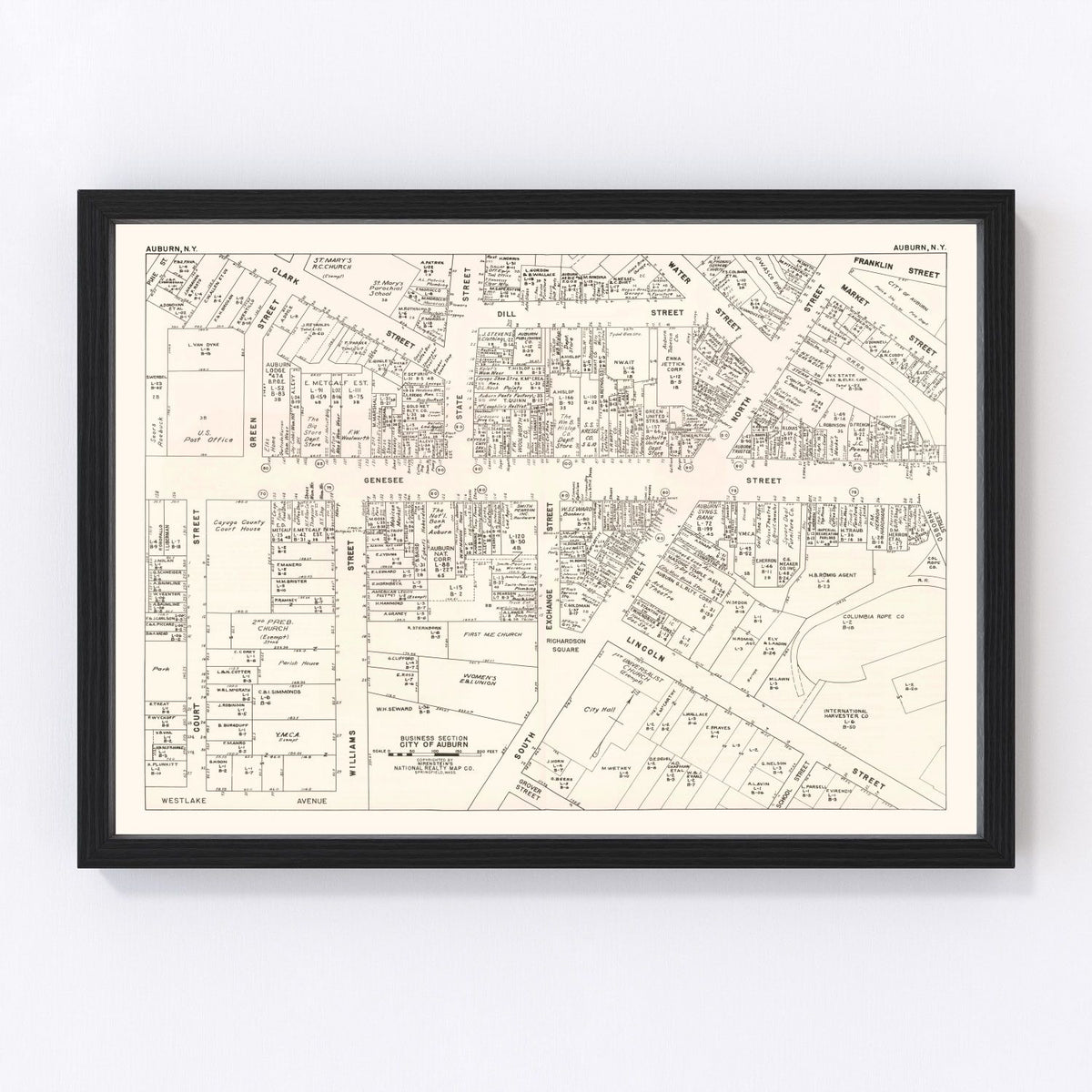 Auburn Vintage Map 1947