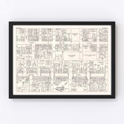 Bayonne Vintage Map 1947