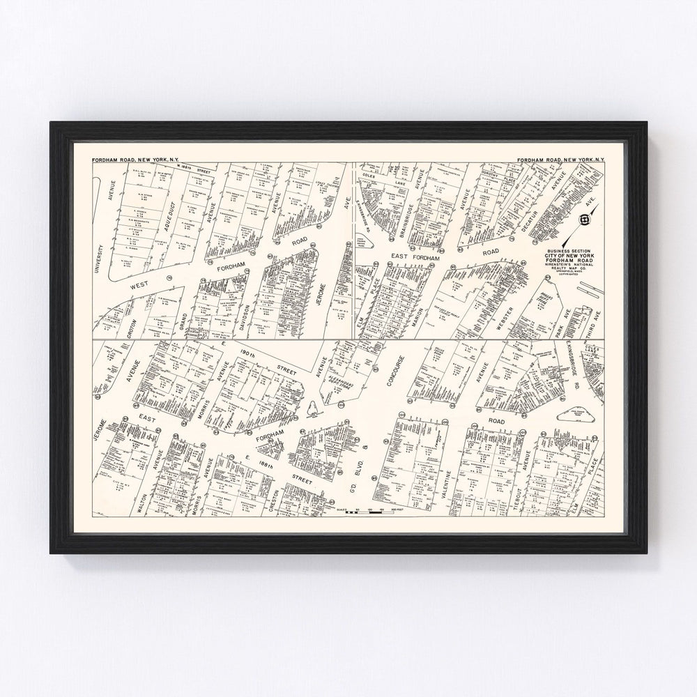 New York City Vintage Map 1947