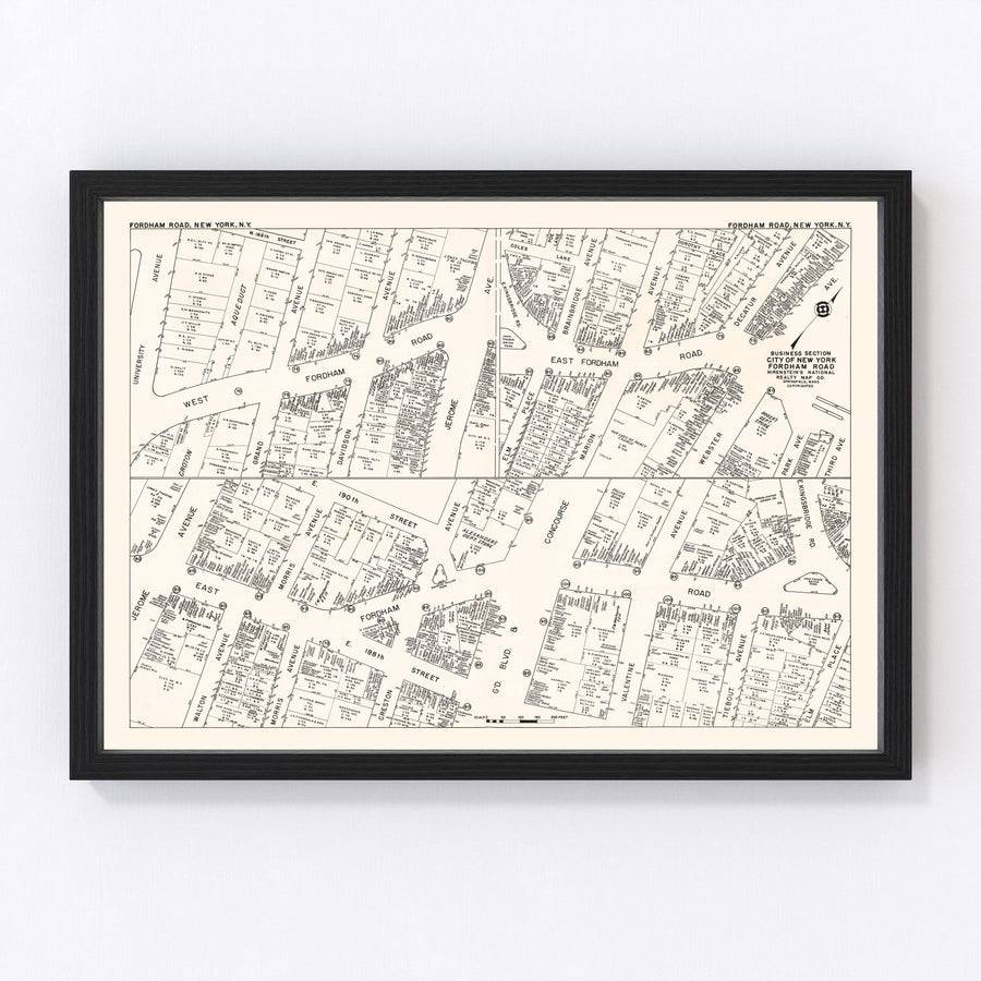 New York City Vintage Map 1947