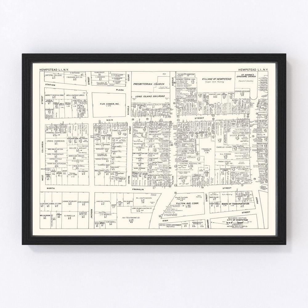 Hempstead Vintage Map 1947