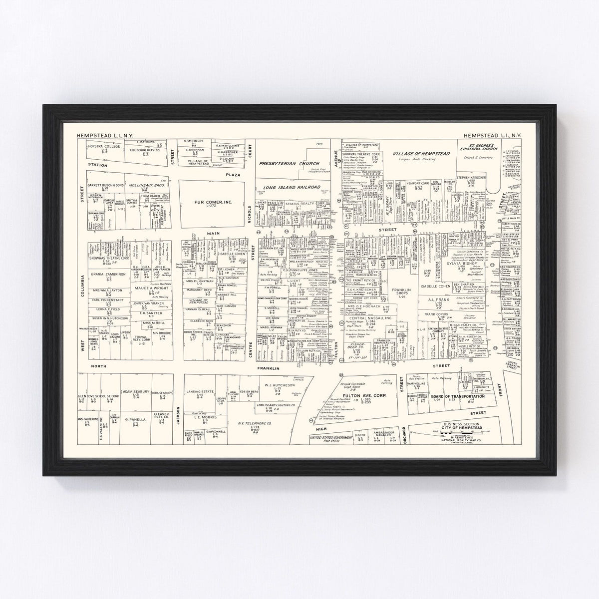 Hempstead Vintage Map 1947