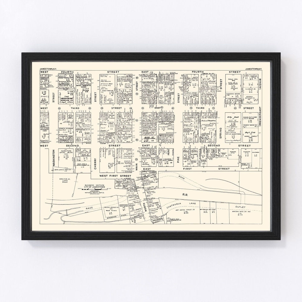 Jamestown Vintage Map 1947