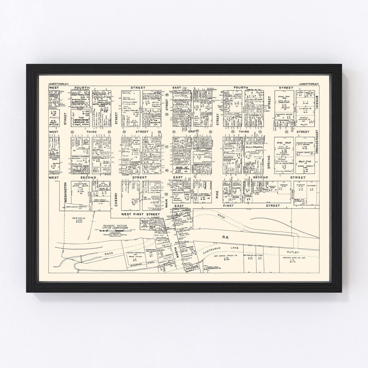 Jamestown Vintage Map 1947