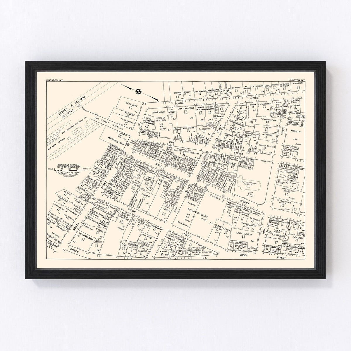 Kingston Vintage Map 1947