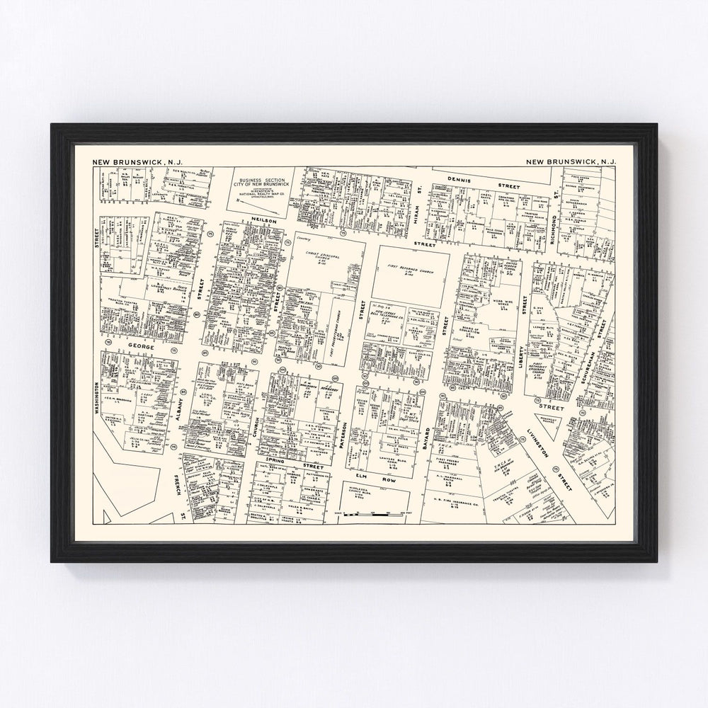 New Brunswick Vintage Map 1947