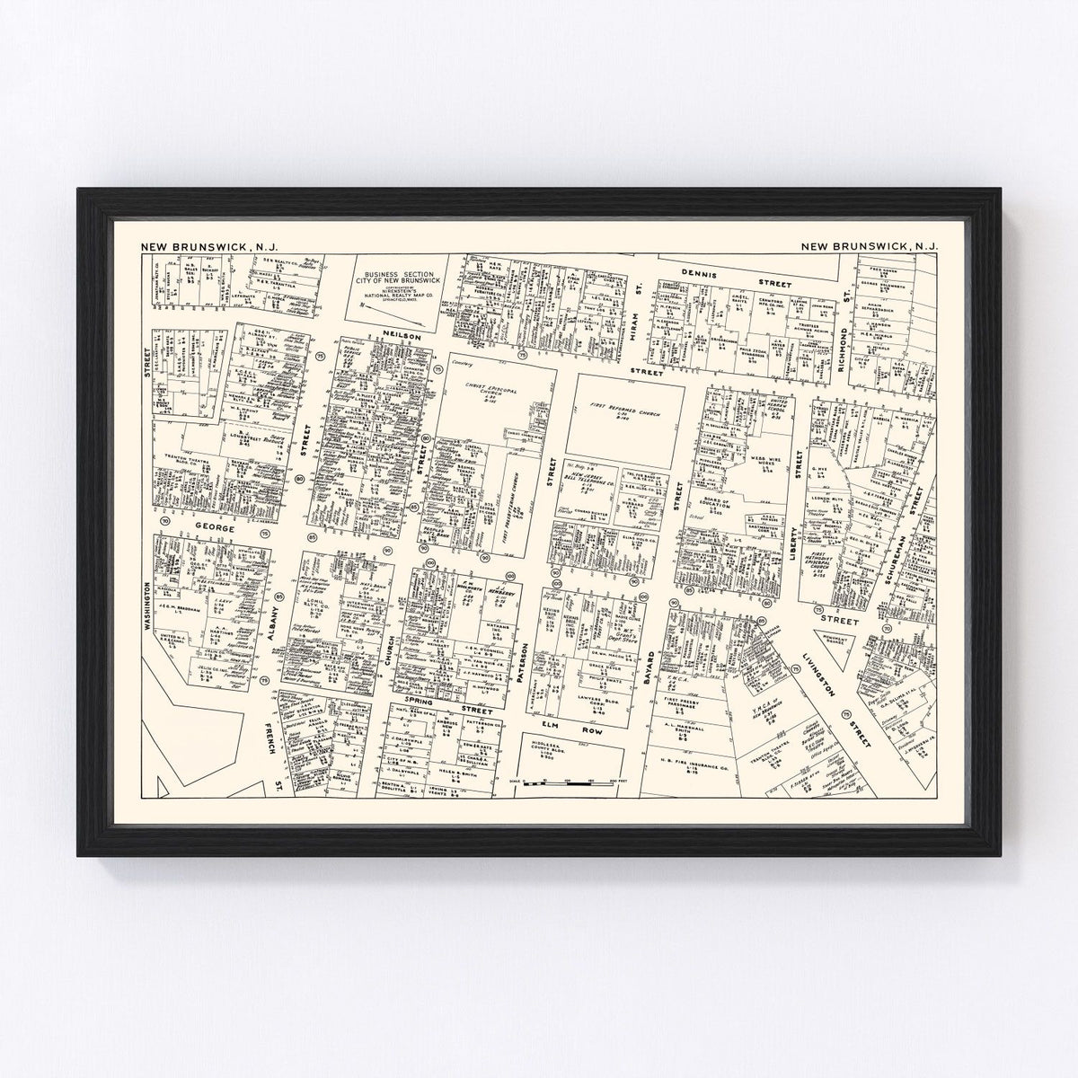 New Brunswick Vintage Map 1947