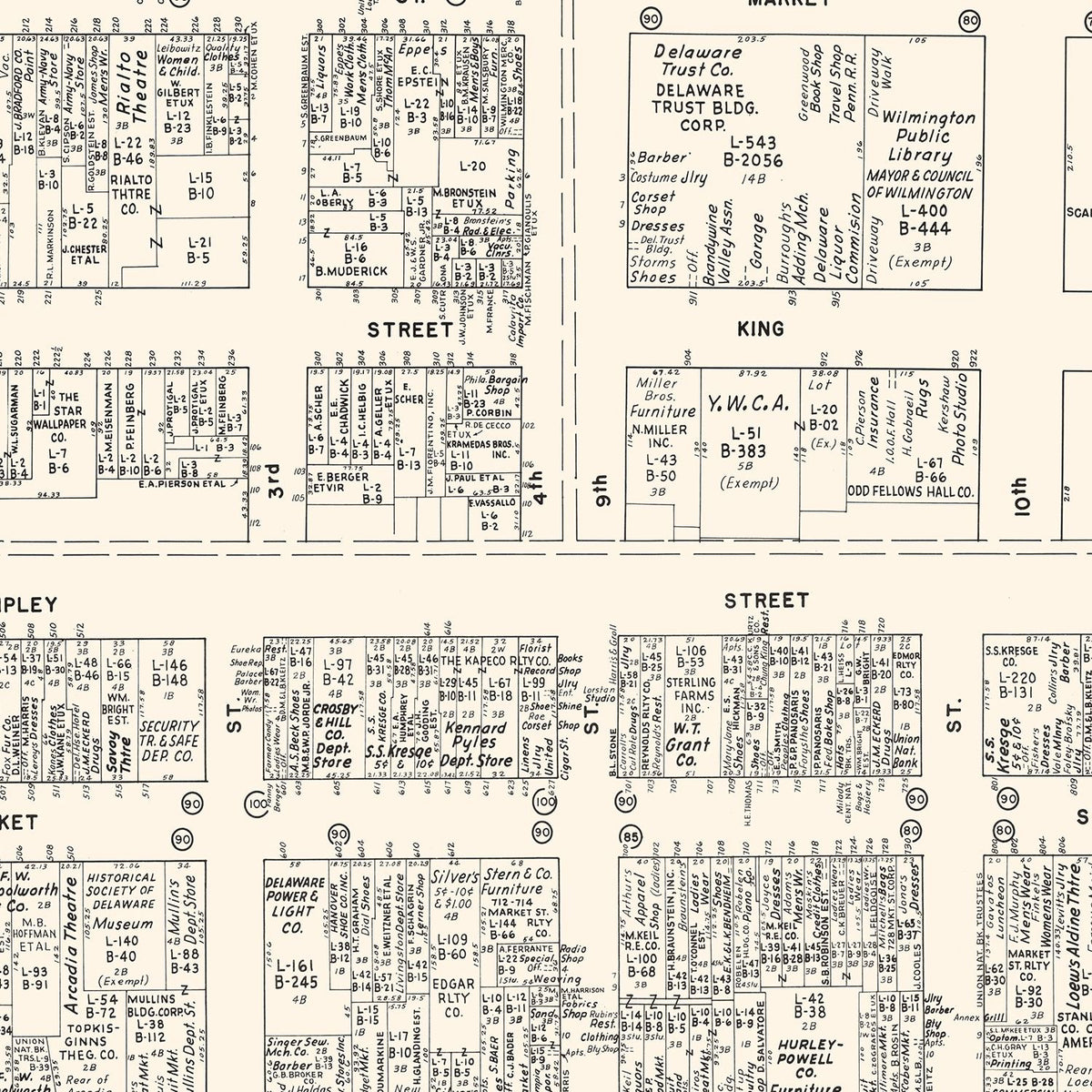 Vintage Wilmington Delaware Maps