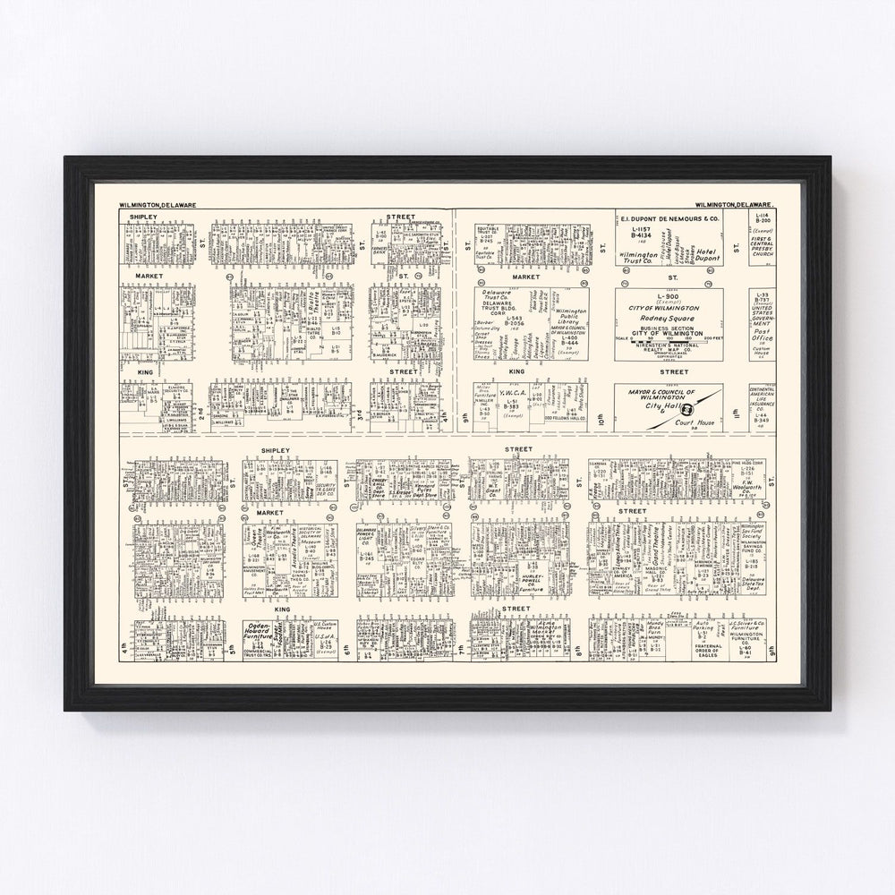 Wilmington Vintage Map 1947