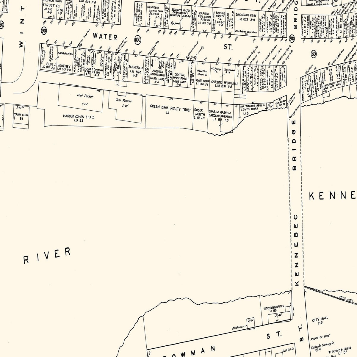 Vintage Augusta Maine Maps