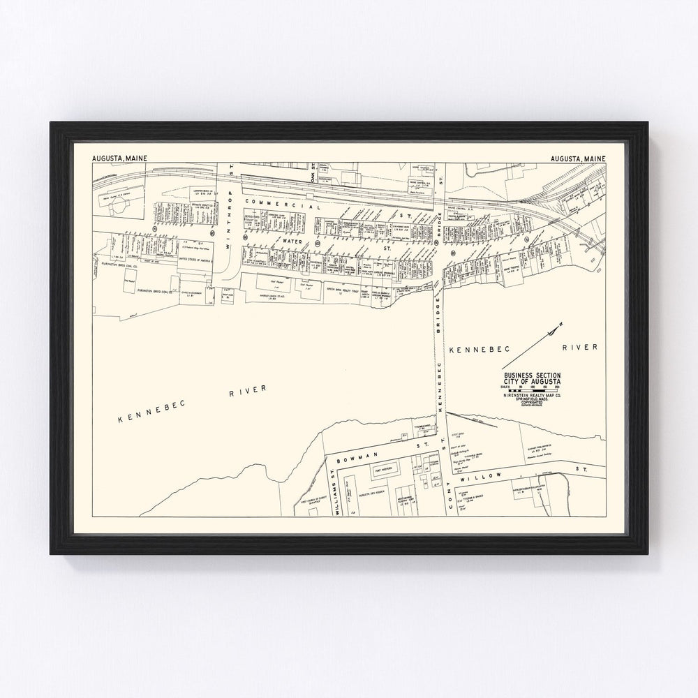 Augusta Vintage Map 1946