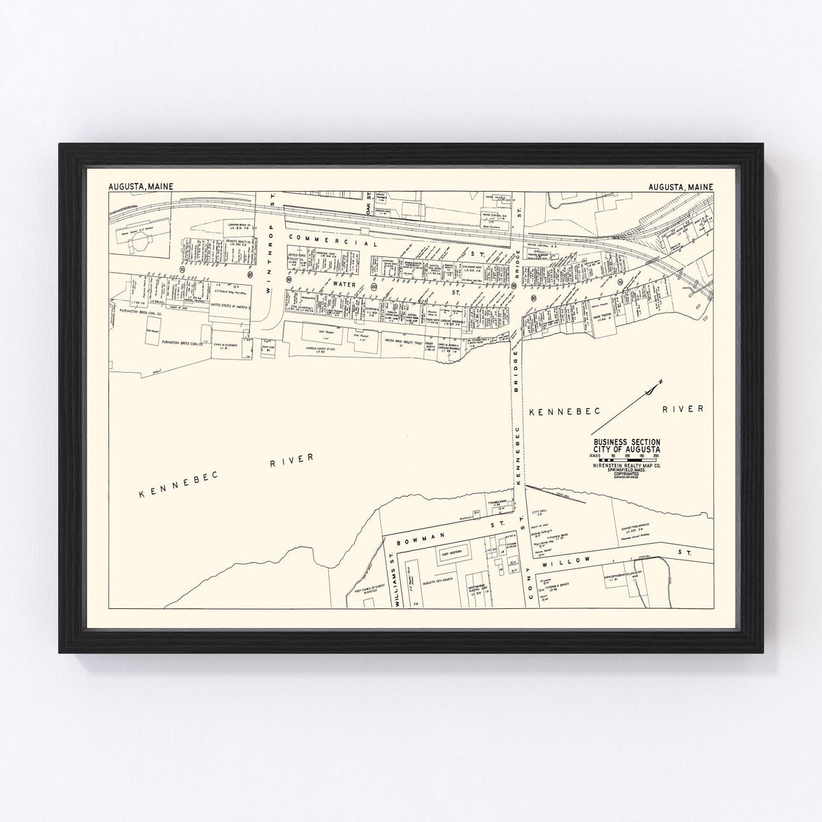 Augusta Vintage Map 1946