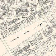 Vintage Map of Bangor, ME Business Section 1946