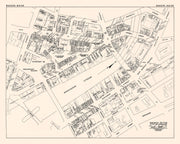 Vintage Map of Bangor, ME Business Section 1946
