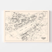 Vintage Map of Bangor, ME Business Section 1946