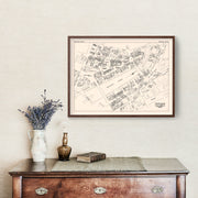 Vintage Map of Bangor, ME Business Section 1946