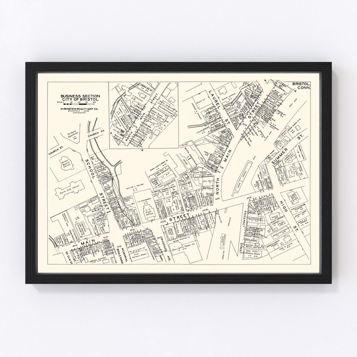 Bristol Vintage Map 1946