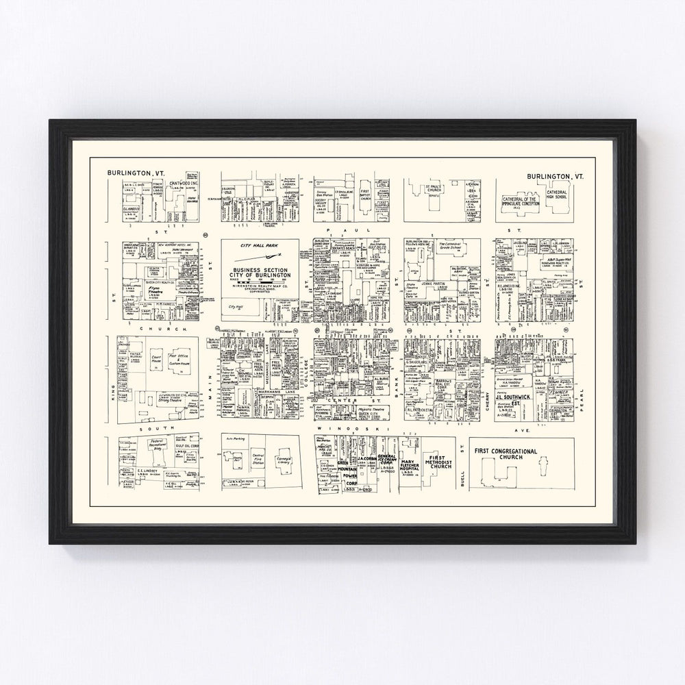 Burlington Vintage Map 1946