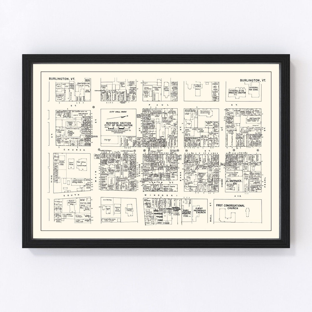 Burlington Vintage Map 1946