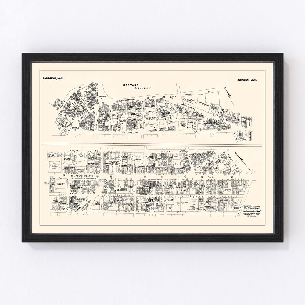 Cambridge Vintage Map 1946